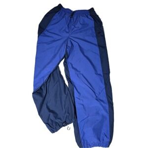 Vintage Speedo Track Pants Men's L Blue Nylon Lined Athletic Windbreaker Joggers